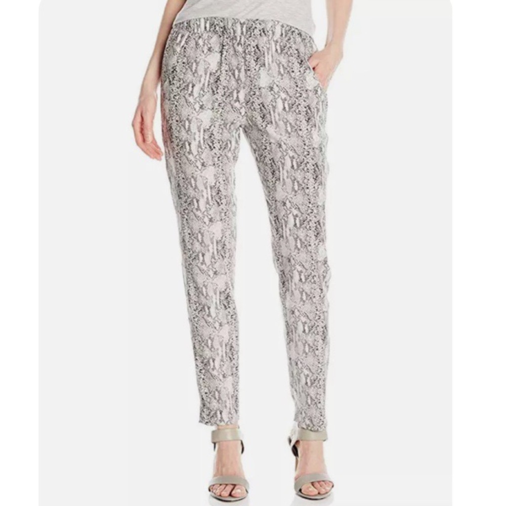 Joe’s Jeans Silk Python Print Tapered Pull On Ankle Zip Pant Size S like NWOT